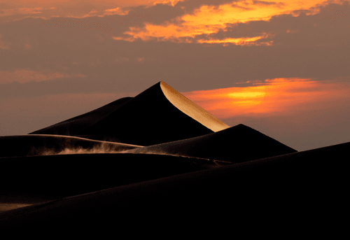 Sunset in Maranjab Desert