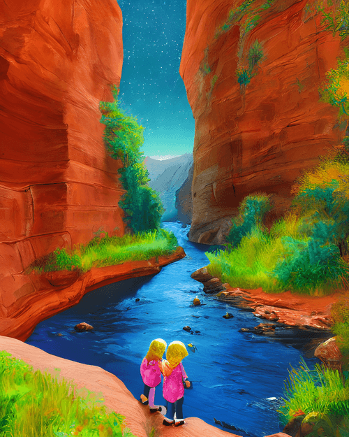Two Kids at Canyon