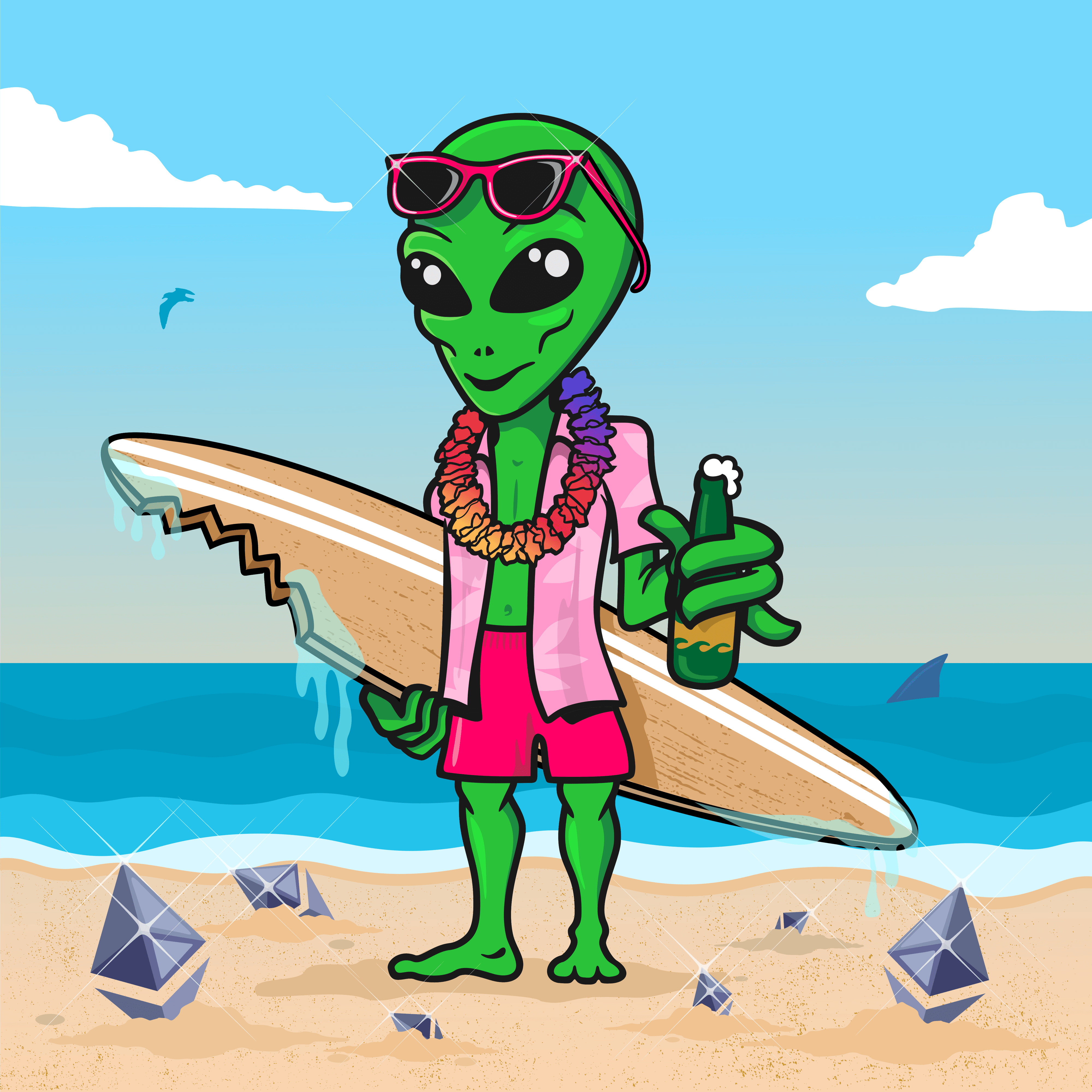 Crypto Alien Man • Beach Boy