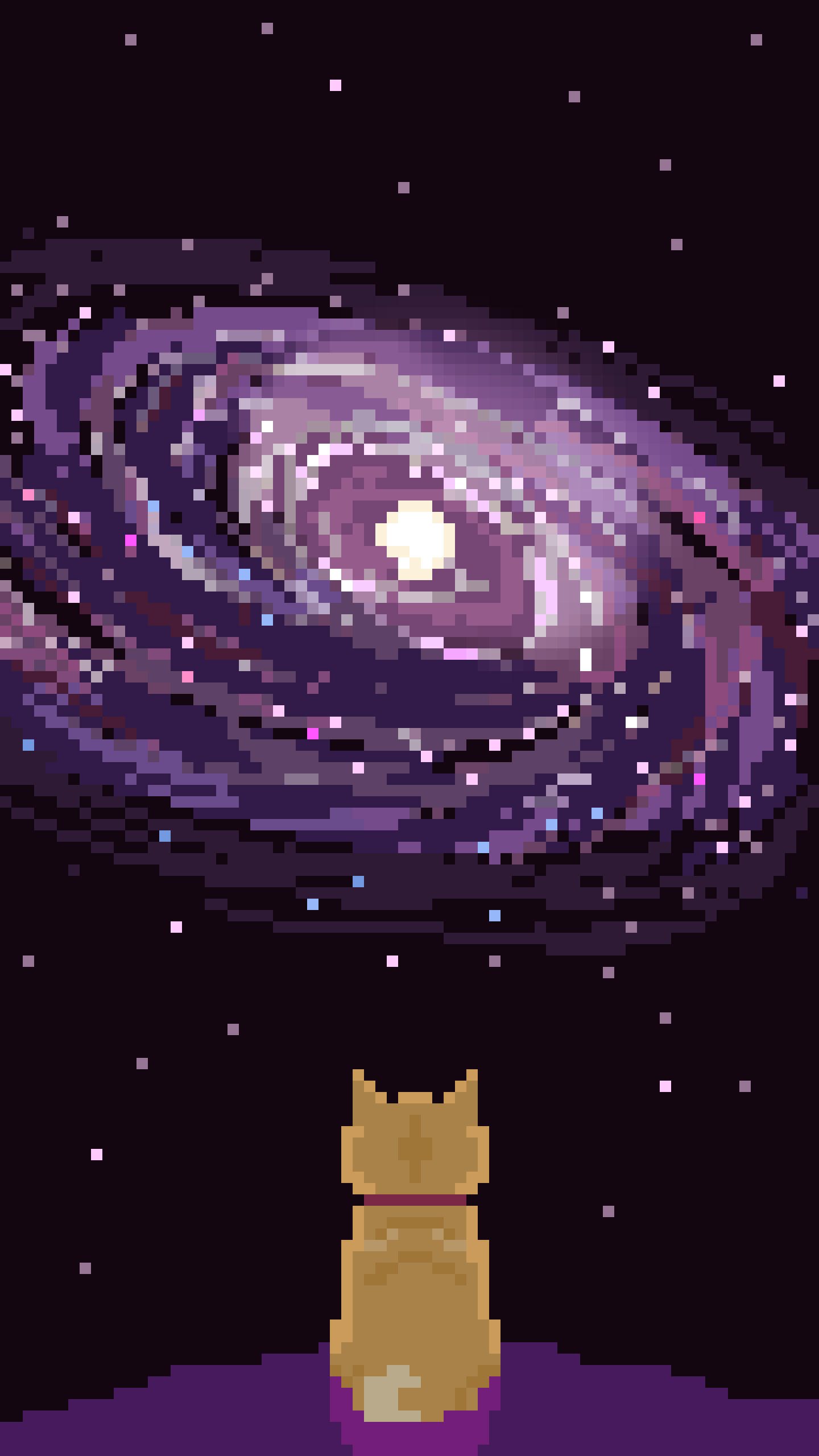 Pixel Doge #4: 星空の夢 (Dream of the Starry Sky)