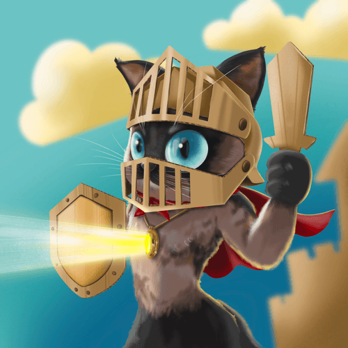 Knight Toy Siamese Cat