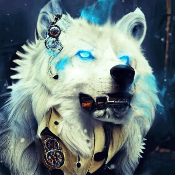 Steampunked #022 - Steampunk White Wolf
