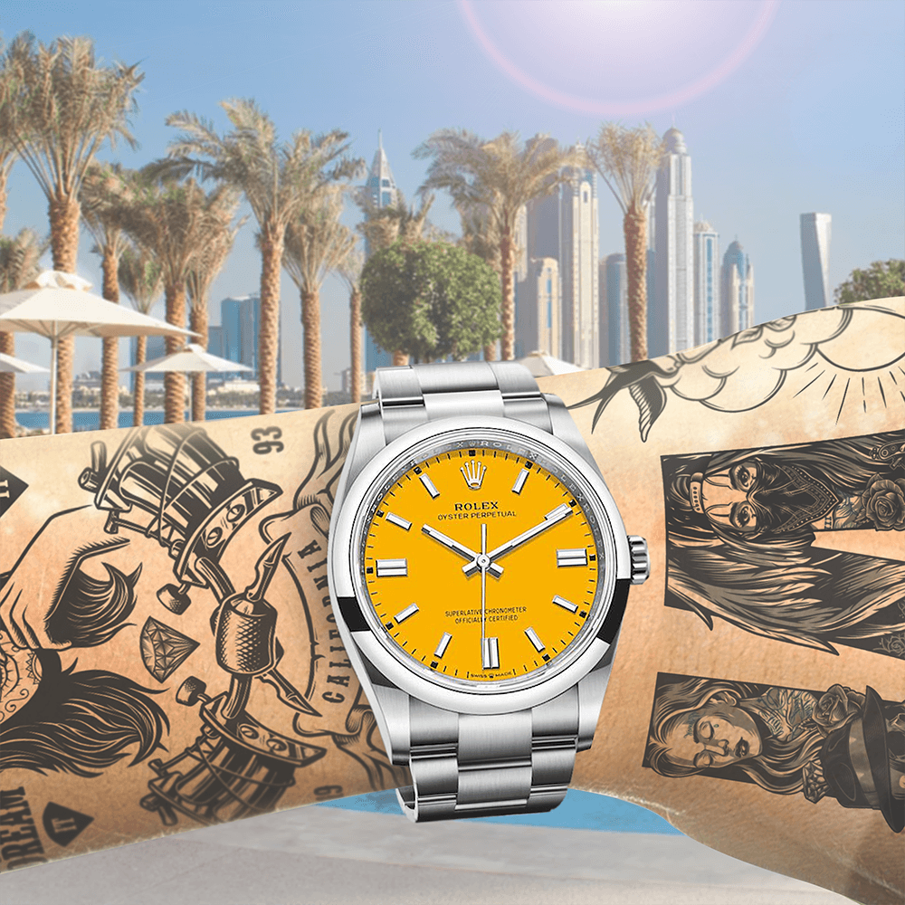 Rolex yellow online face