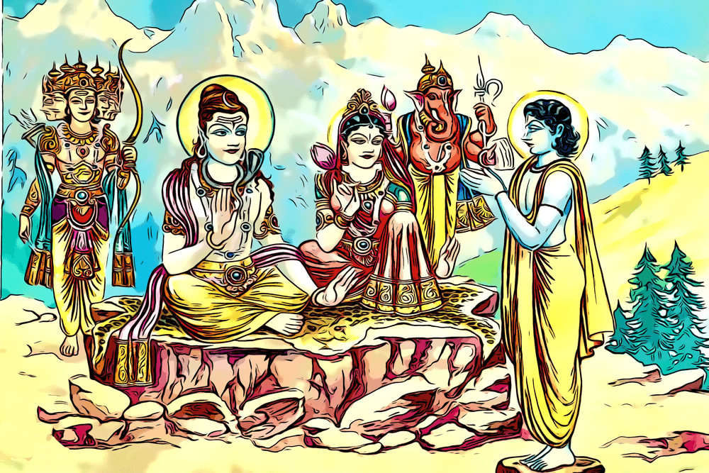 Shiva Series - Lord Shiva Giving his blessings to Lord Krishna - Gods Of  India NFT | OpenSea