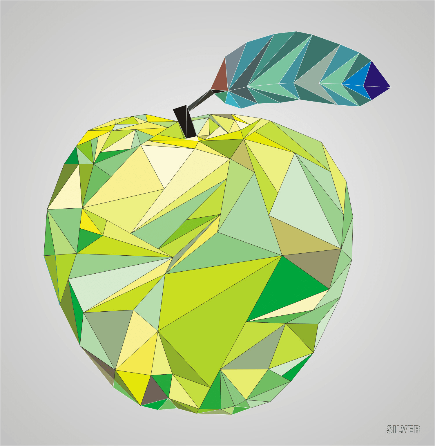 Polygon Apple 003 - SILVER