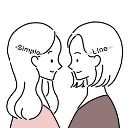 Simple line people collection image