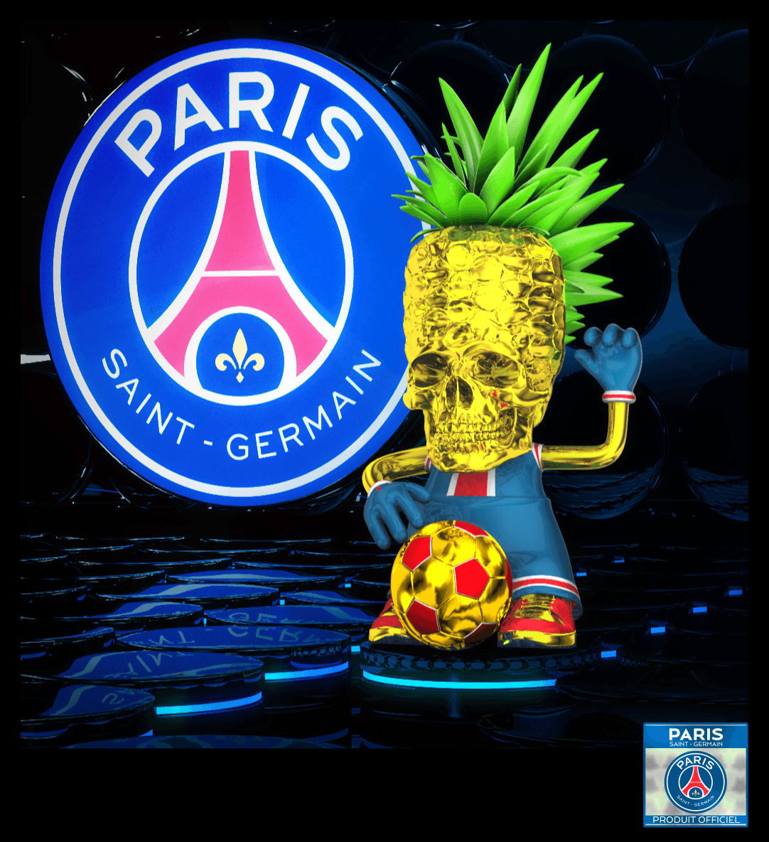 LUCKY BUDDY PSG GOLD - Unique 1/1 + PSG merchandise pack