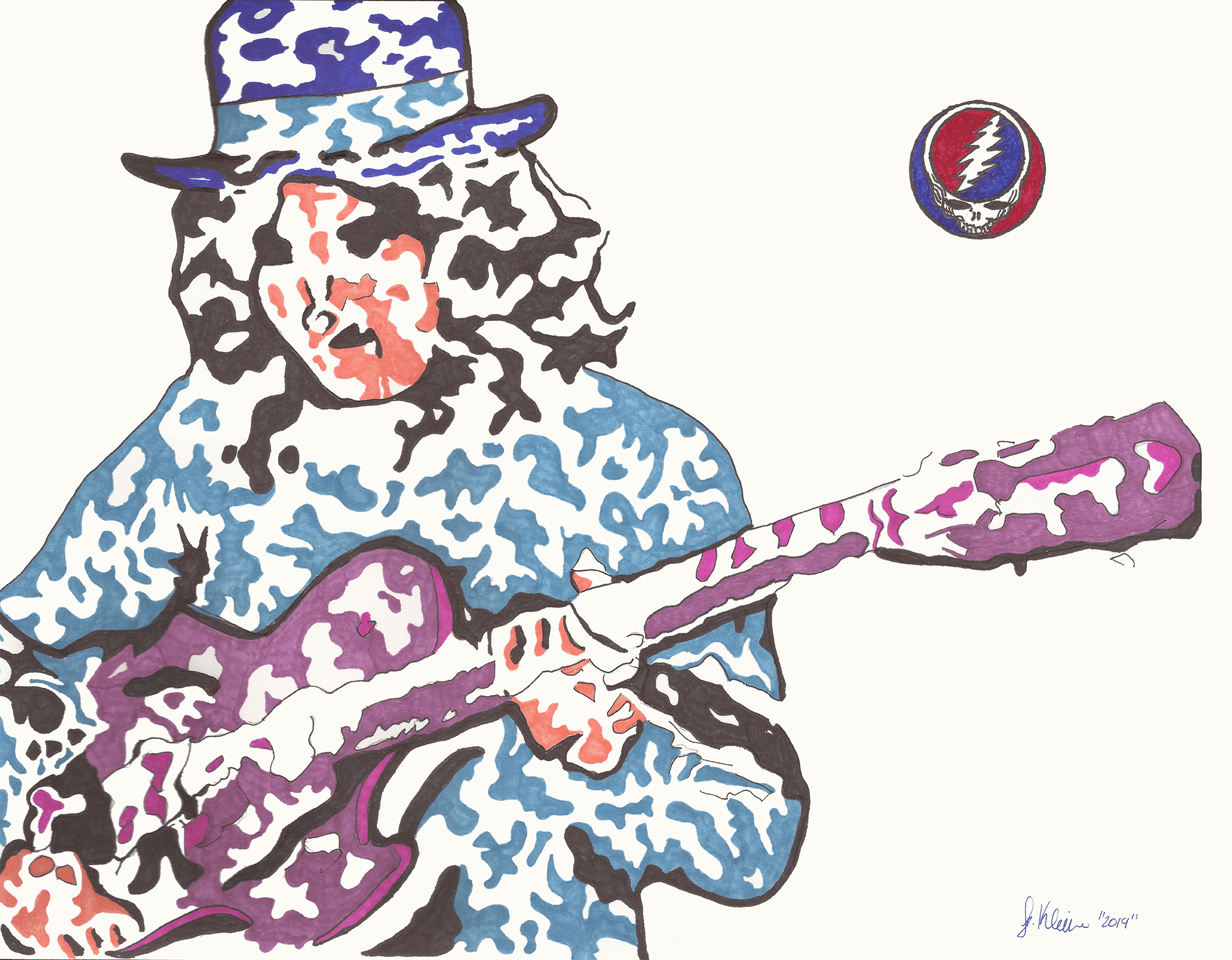 Jerry Garcia Ink Drawing
