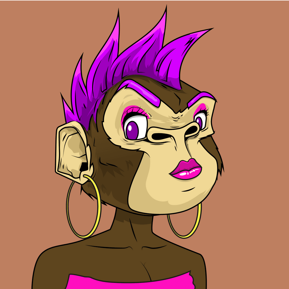 Monkey with sale purple hair