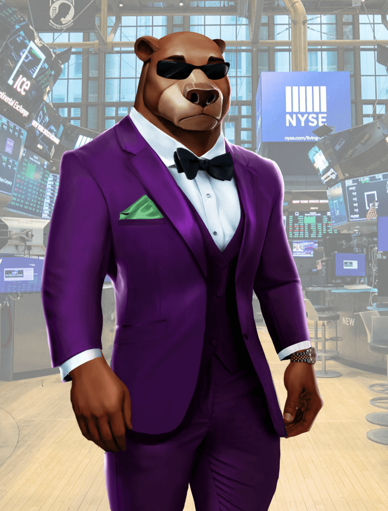 Wall Street Avatar Suited Bear #284
