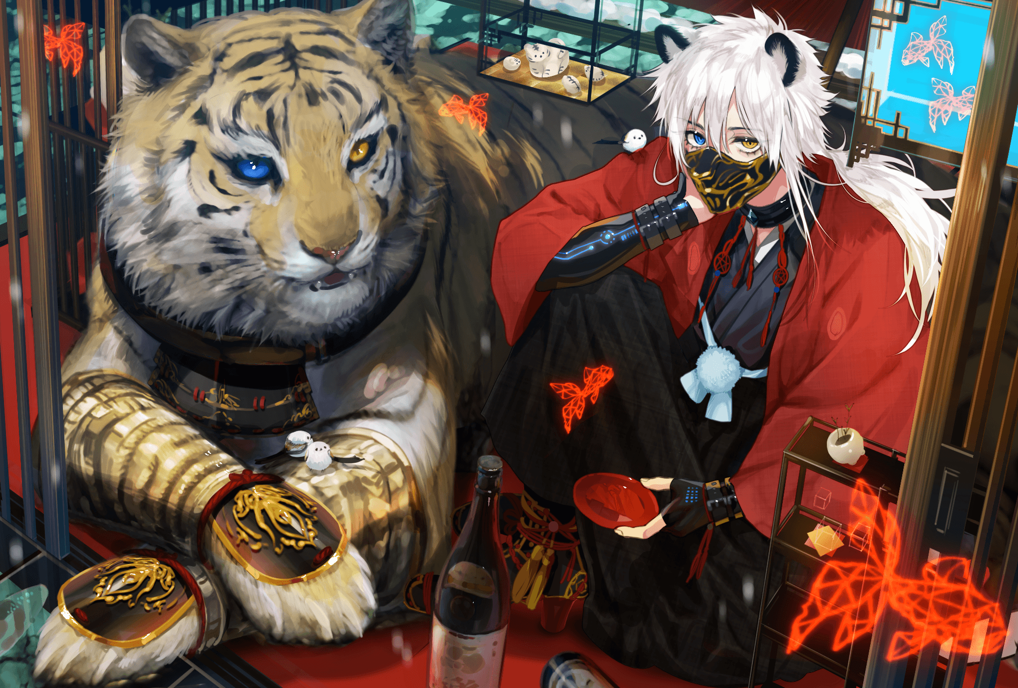 #05 Kimono boy with Tiger