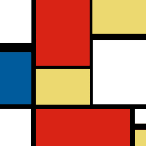 Composition II in Red, Blue, and Yellow #005