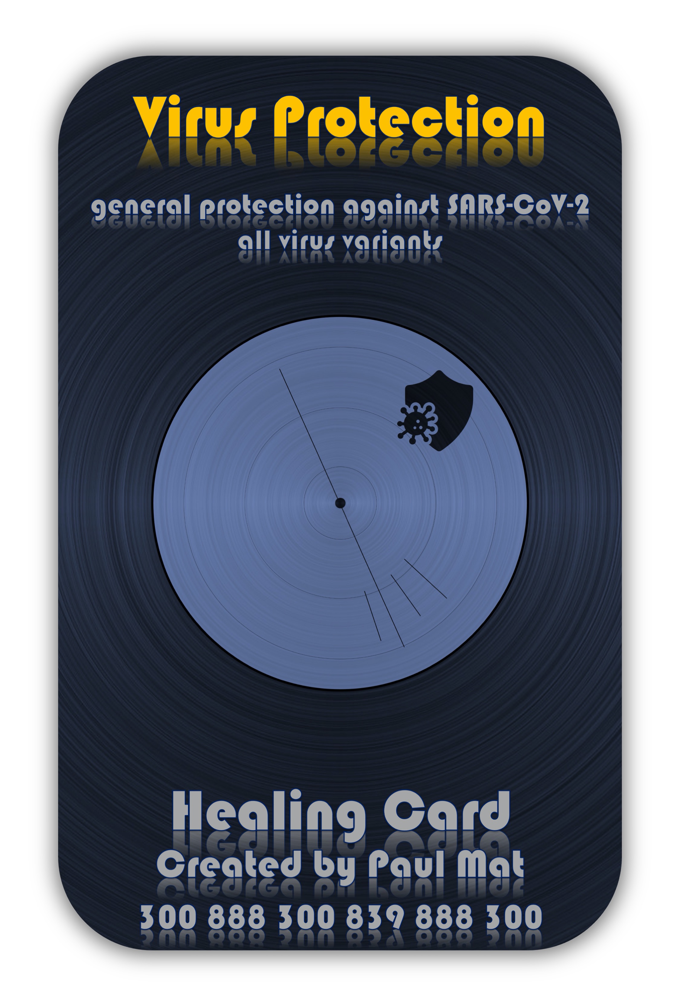Healing Number Card with radionics barcode #300