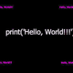 Print ('Hello, World!!!') V3