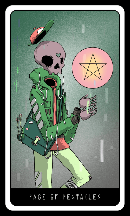 Rosko Sees the Future: Page of Pentacles - Color Variant 06