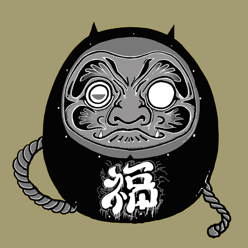 BLACK ink DRIPs DARUMA icon #5