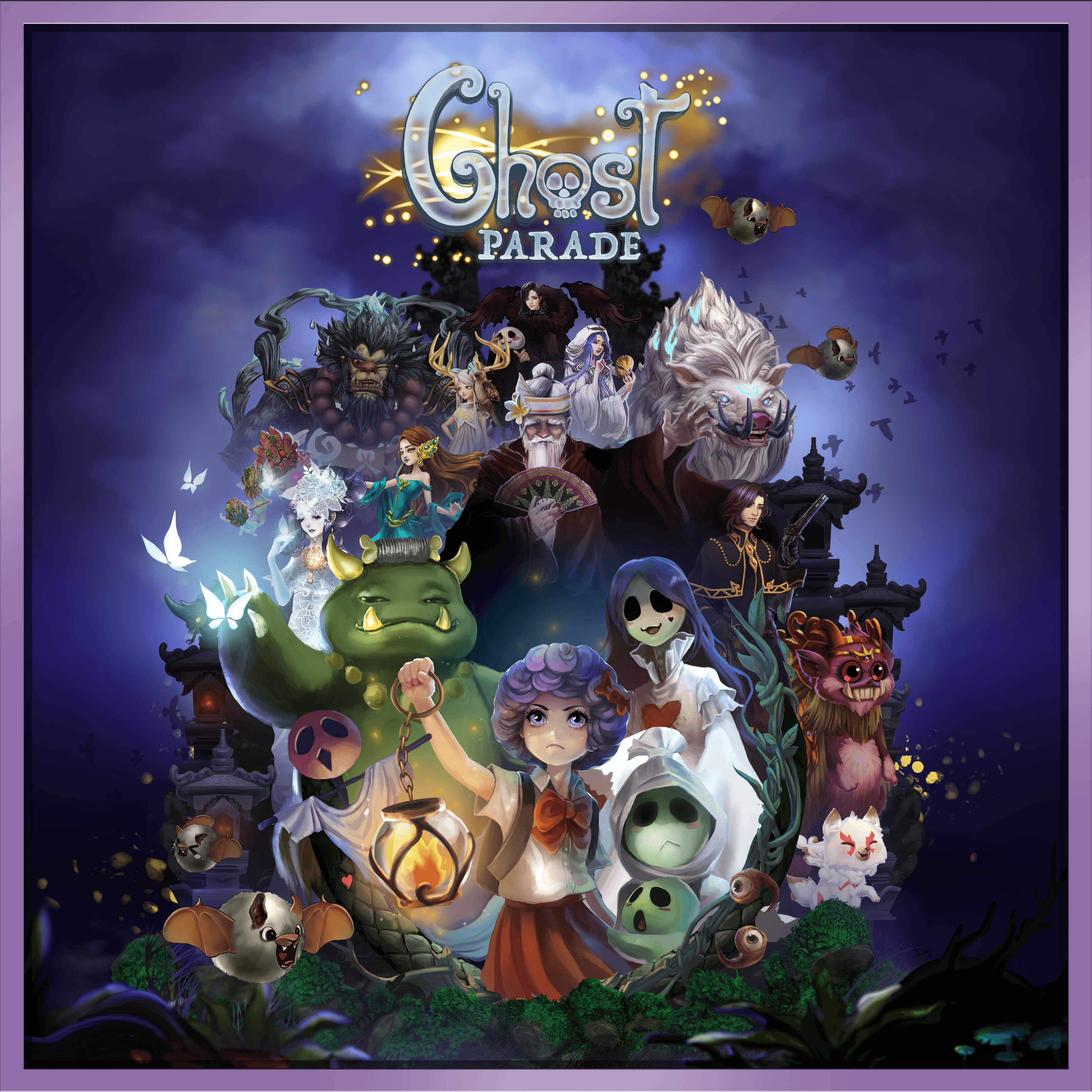 Ghost Parade Official Art Cover Purple Frame Edition
