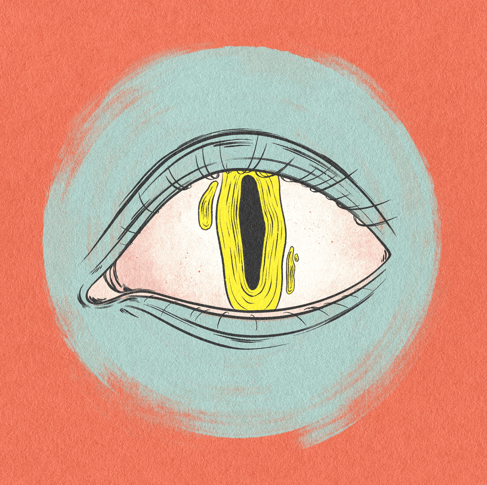 trippy eyeball drawing