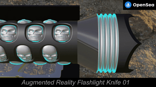 01 Flashlight Knife Concept Augmented Reality App & Flyer