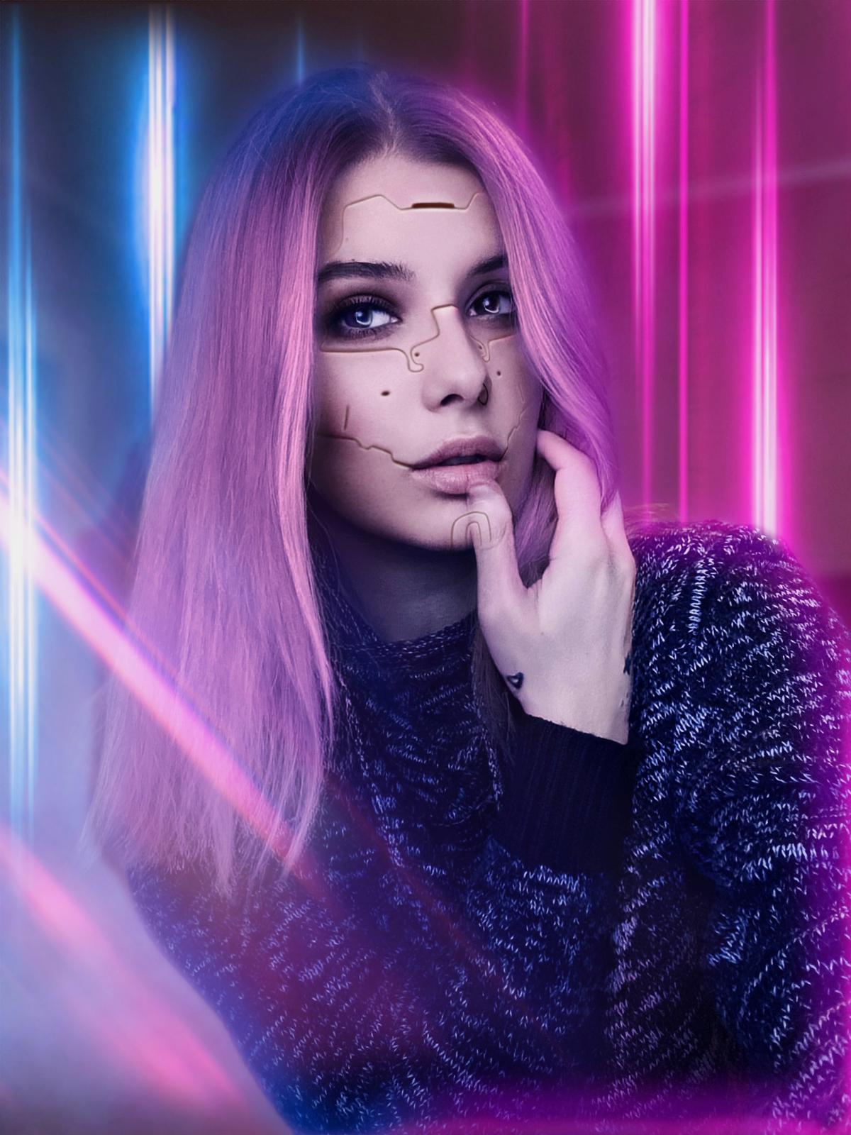 Cyberpunk girl v3 collection opensea