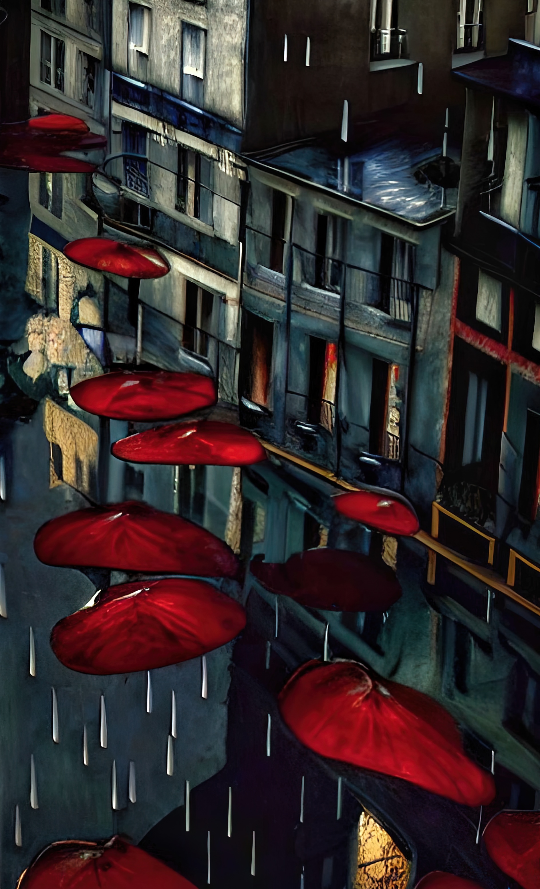 'The Red Umbrellas' |Paolo Galleri|