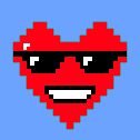 Pixel-hearts