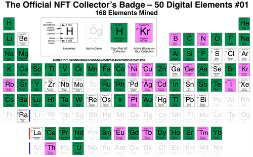 The Official NFT Digital Elements 50 Badge #01
