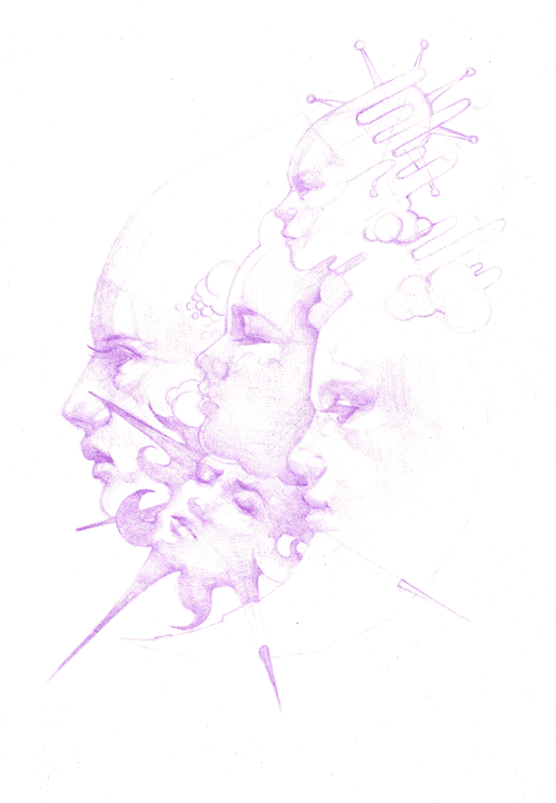 Celestial Purple Moon 