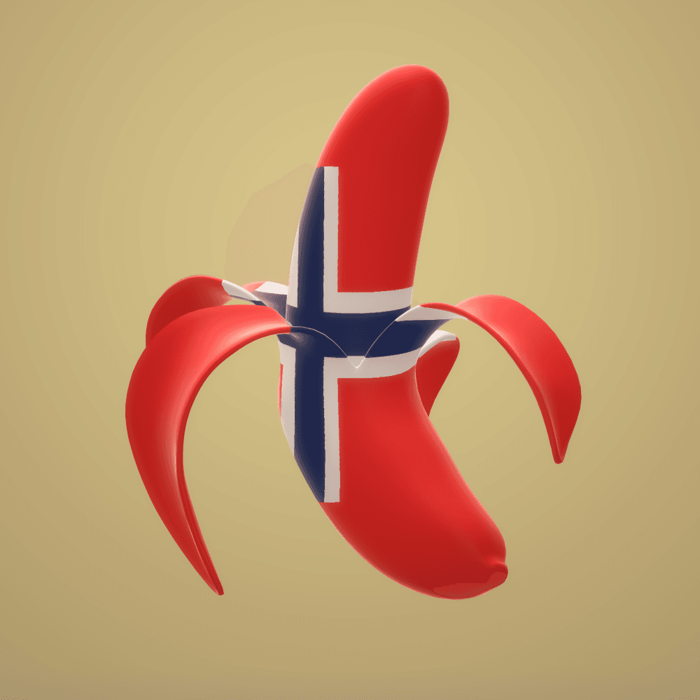 Norway Banana - 3D Crypto Banana Countries NFT