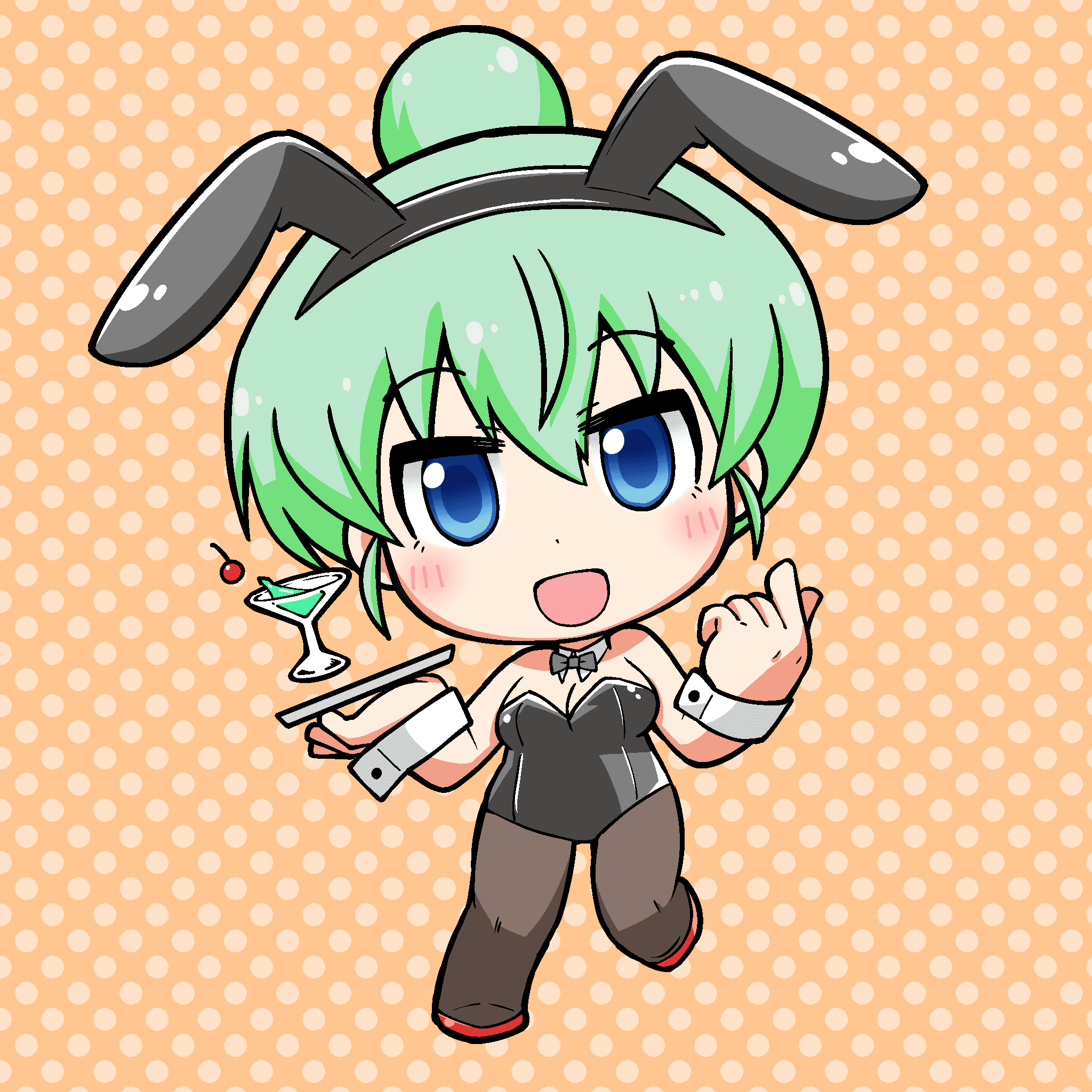 Tere QN! green bunny girl #8618