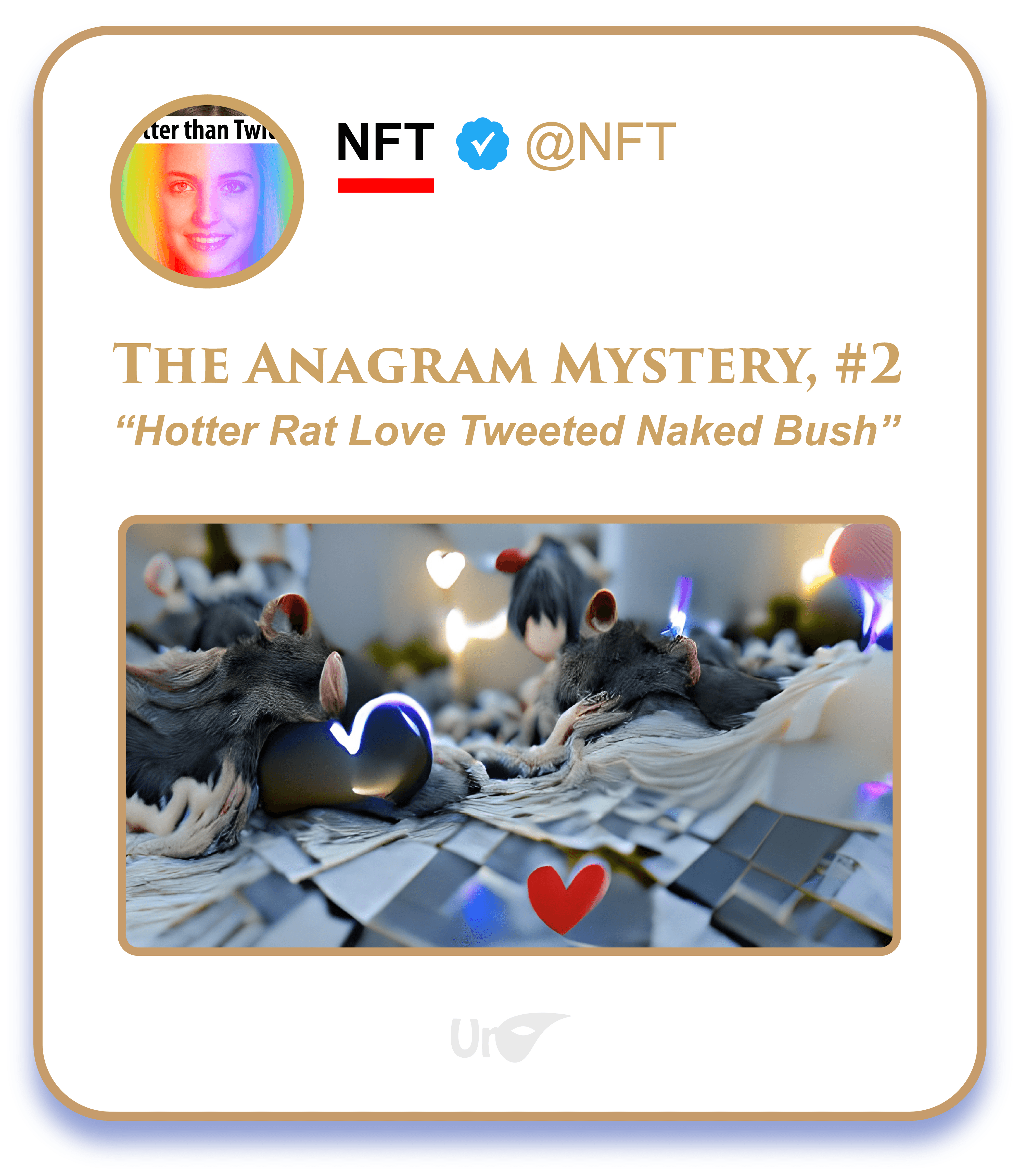 The Angram Mystery, #2: "Hotter Rat Love Tweeted Naked Bush"