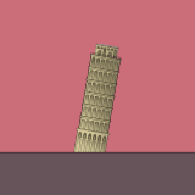 Leaning Pisa tower punk