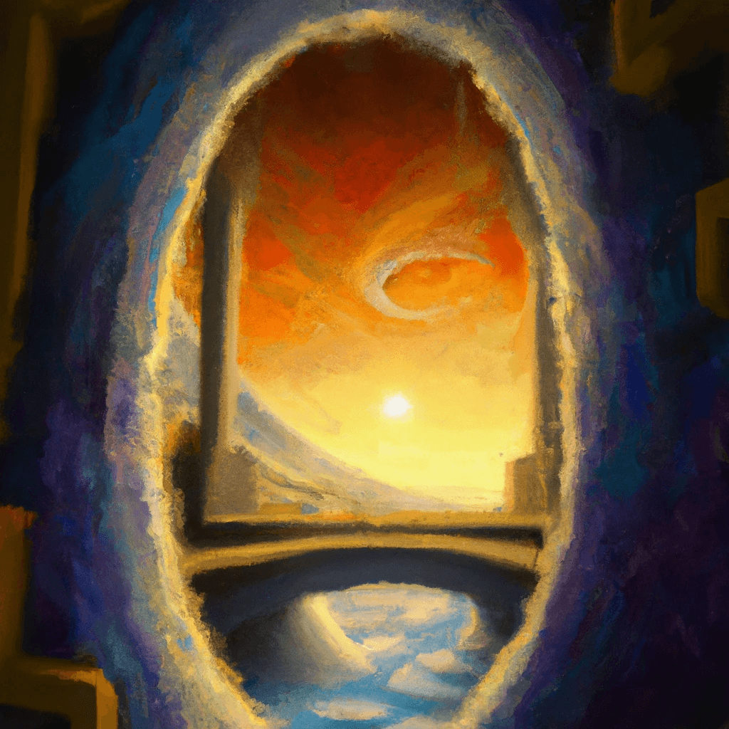 An oil painting of the Metaverse #30