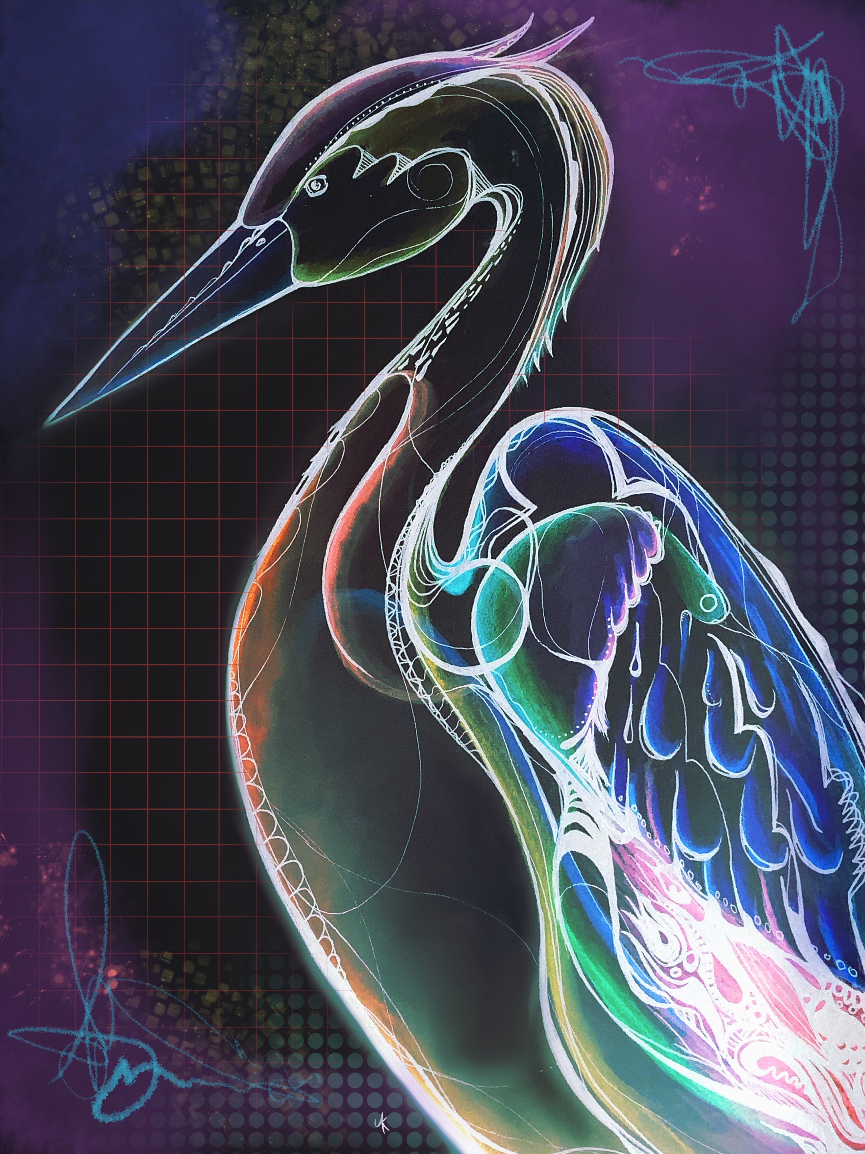 Blue Heron - Artist - Andrea Kimberly