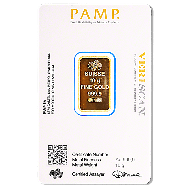 Lohko PAMP Gold Bar 10 g (S/N: 437443)