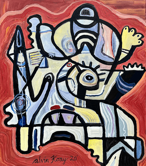 Title: "Hi-Bye Friends", 2020 with Hi-Resolution Image for Fine Art Prints 