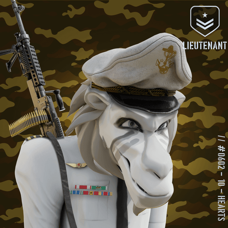 Angry Albino Lieutenant Baboon #602