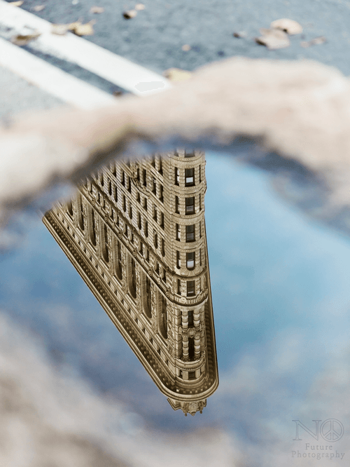 Flat Iron Sunset Puddle