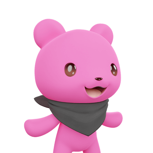 3D LEELEE-Normal-Pink bear-#00212