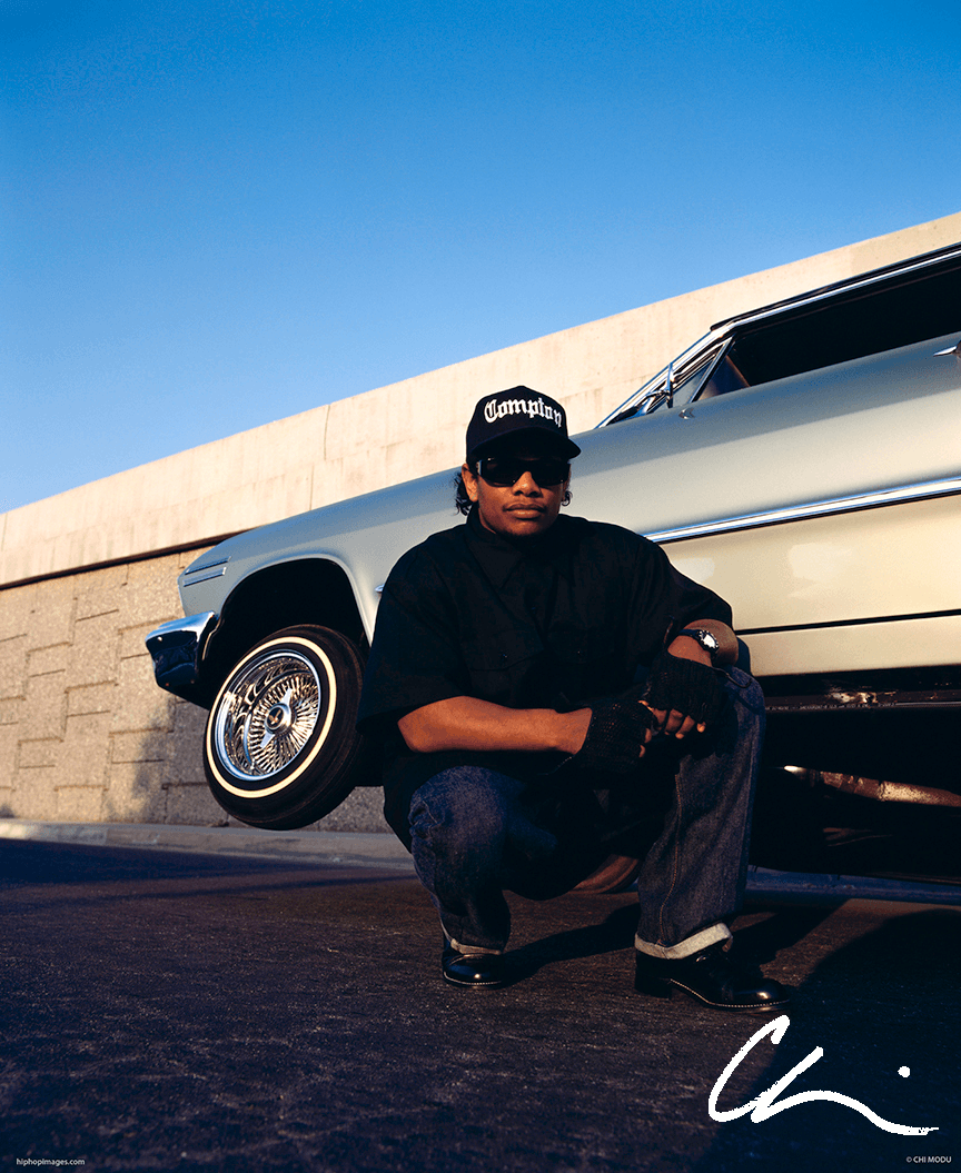 Eazy E in Compton, California 1994 from the hip hop images digital poster series by Chi Modu.