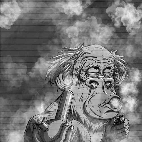 Stoned Grandpa Ape #1713