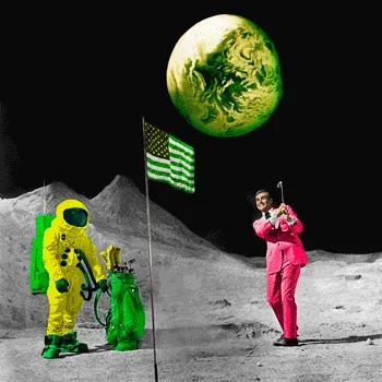 Bond on the Moon by Terry O'Neill - IN COLOR