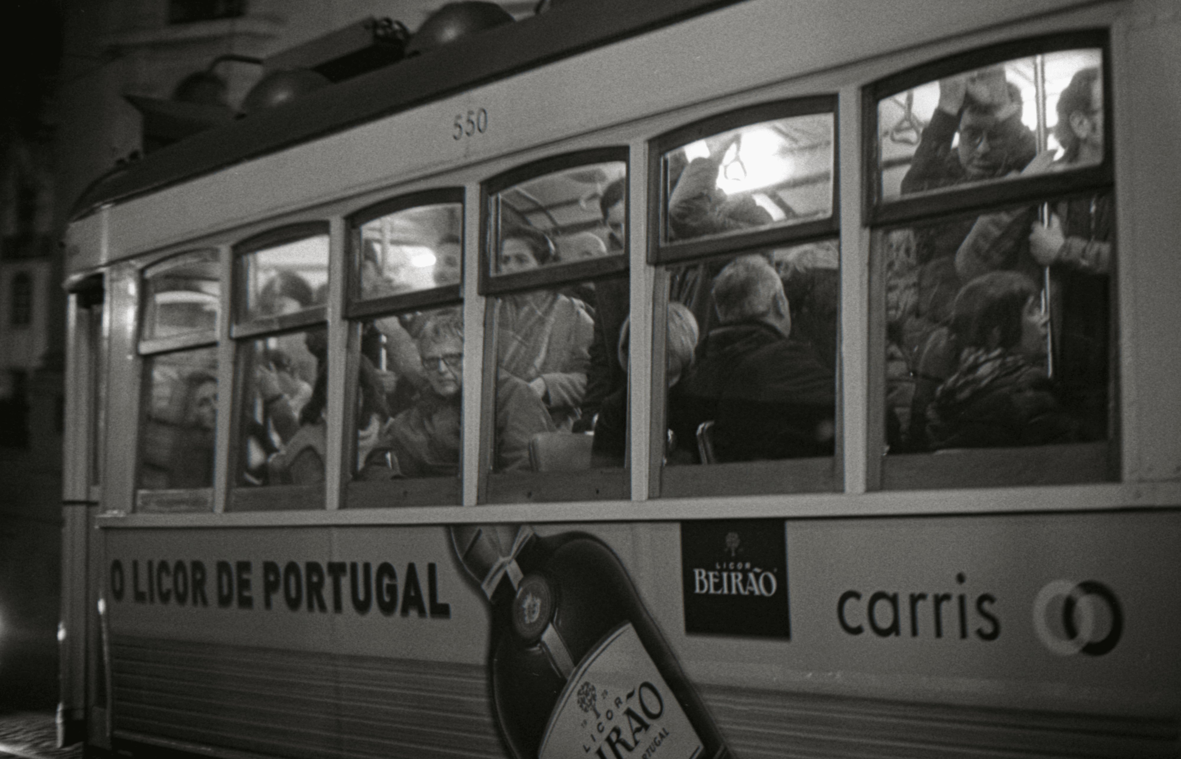 Packed Train in Lisbon 