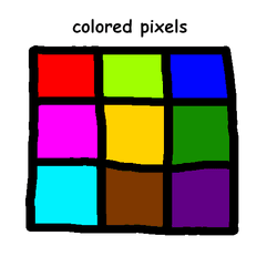 colored pixels collection collection image