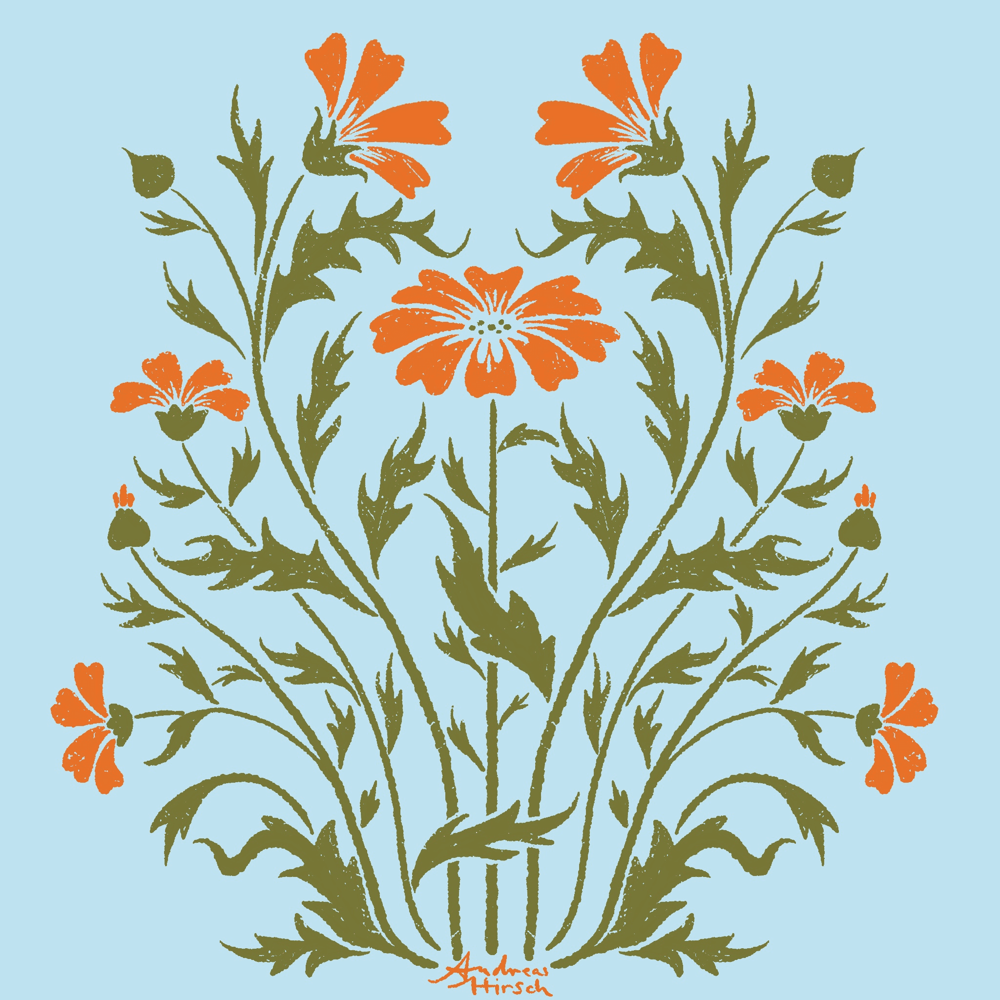 orange Heideblume