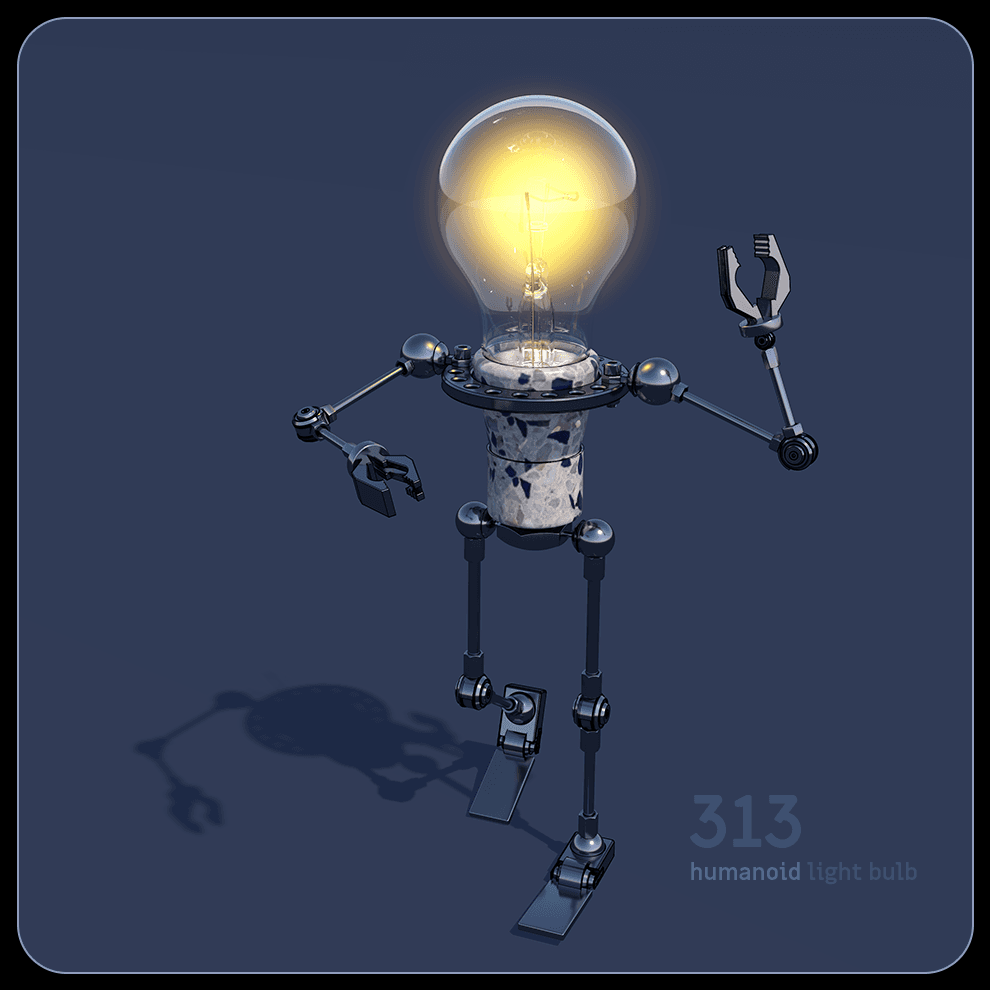 Humanoid light bulb 313