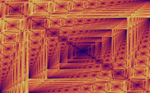 Infinite Escher chromo-space fractal