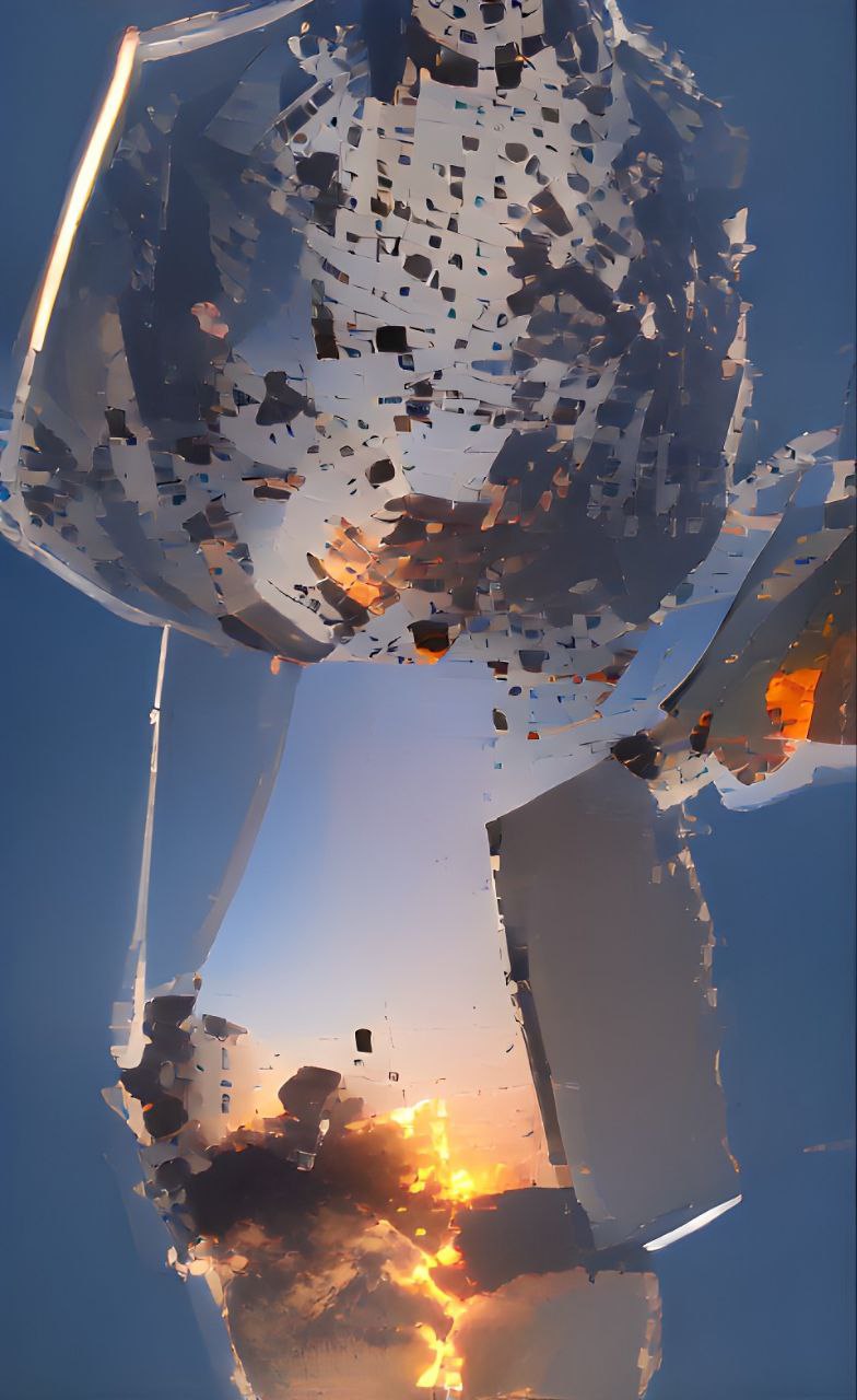 "Meteor Shower At Sunset"