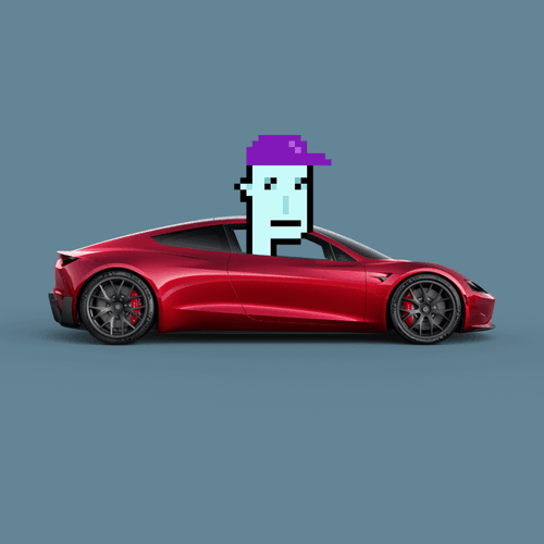 CryptoPunks in Tesla Roadsters