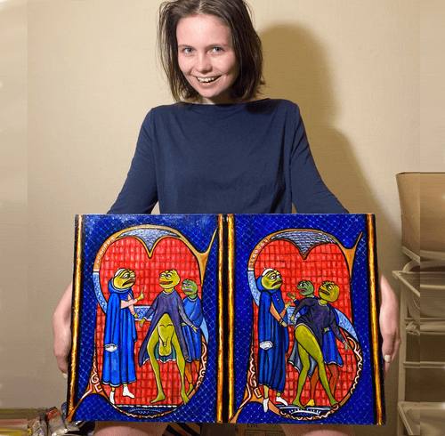 Girl With Big Frogs